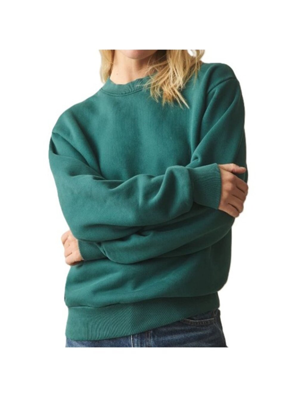 American Giant USA Made Heavyweight Crew Sweatshirt Unisex Medium Green NWOT